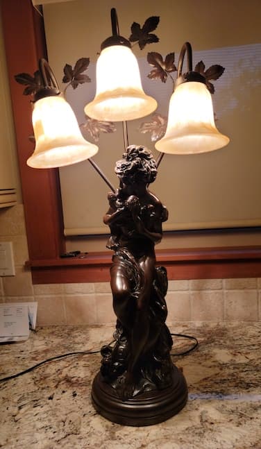 painted metal statue lamp -6