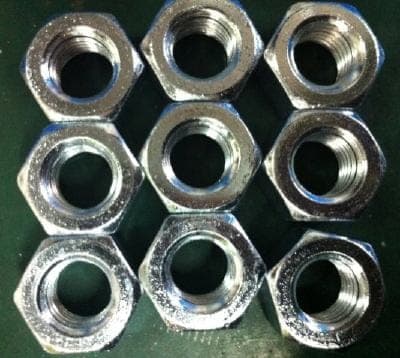 zinc plated part