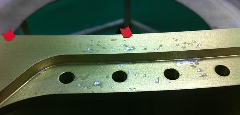 defect on anodized part