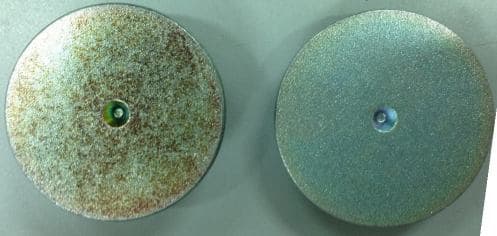 surface discoloration on zinc plating