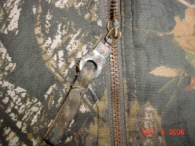 discolored brass zippers -- cause and repair 1