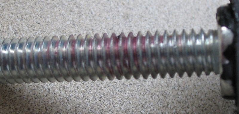 residue on plated screw