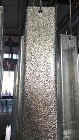 roughness in hot dip galvanizing 61180-1i