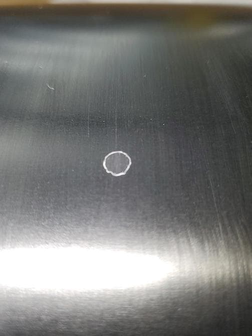 defect in hardcoating of aluminum d