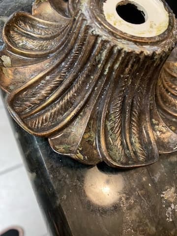 How To Clean Brass Lamps  Thrifted Lamp Clean and Restore 
