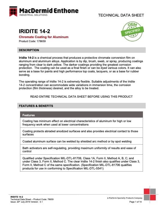 Iridite-14-2-TDS