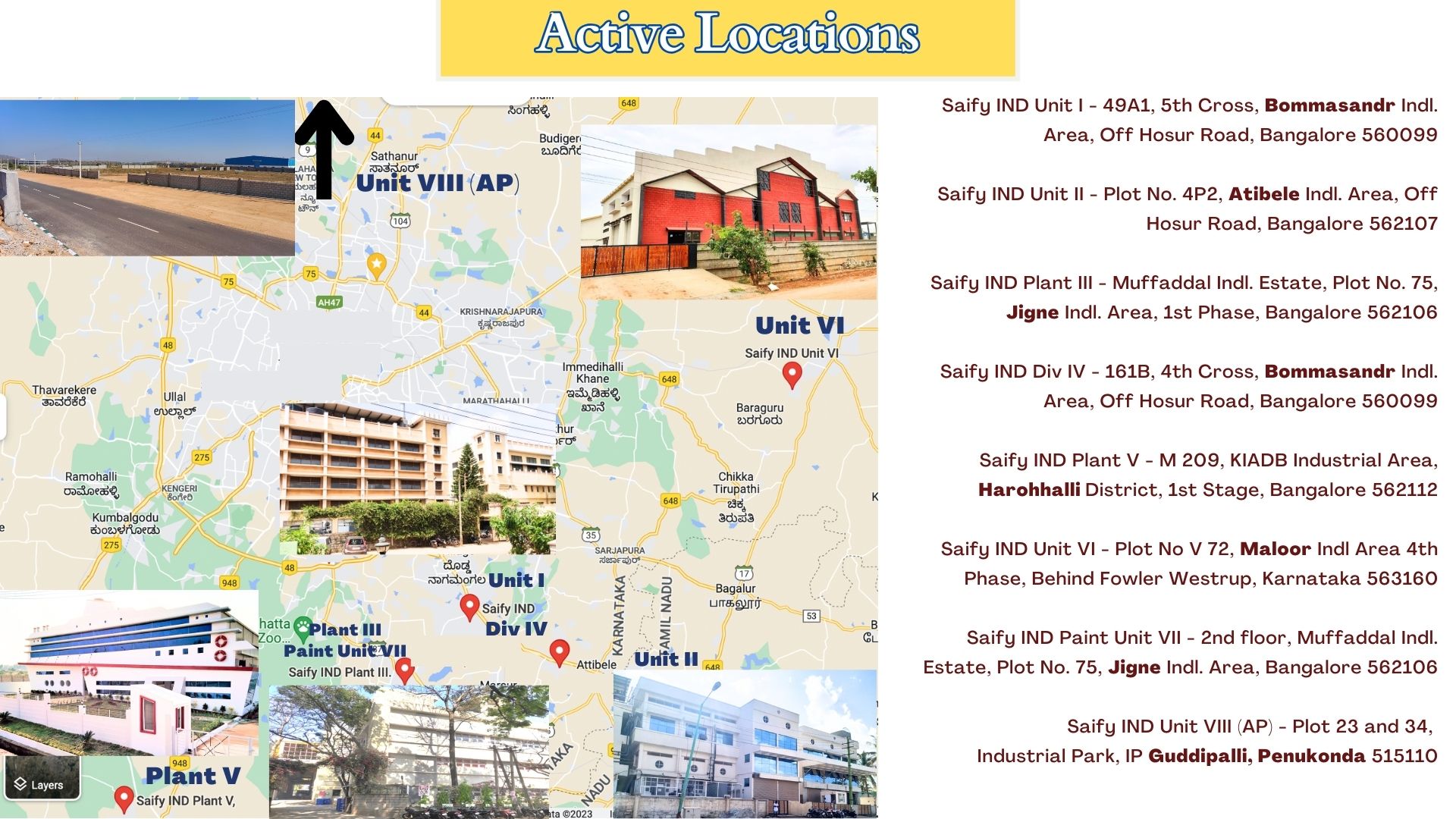 Saify Ind Active Locations